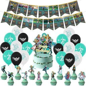 The Zelda Birthday Party Decorations,Cake Topper,Cupcake Toppers,Balloons